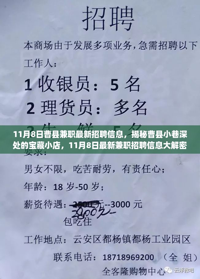揭秘曹县小巷深处的宝藏小店，最新兼职招聘信息大解密（11月8日）