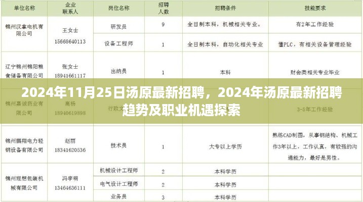 2024年汤原最新招聘趋势及职业机遇深度探索