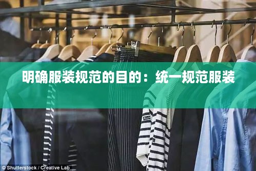 明确服装规范的目的：统一规范服装 