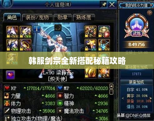 韩服剑宗全新搭配秘籍攻略